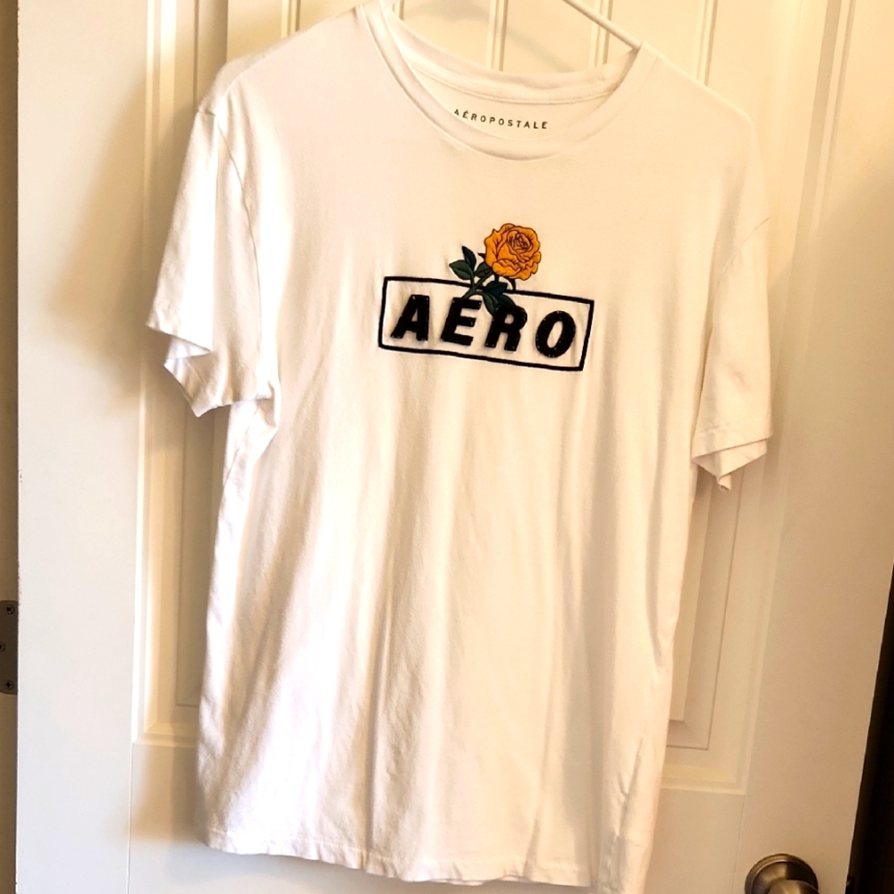 Aeropostale White Graphic T-Shirt for Men